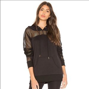 ✨Onzie • Mesh Long Sleeve Hoodie in Black